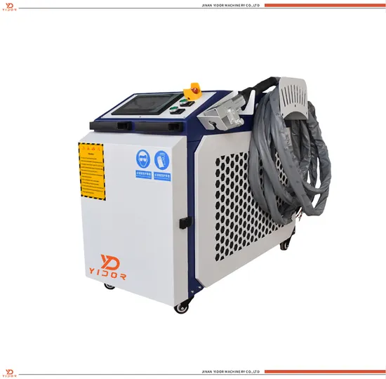 1500W Fiber Laser Cleaning Machine with Continuous Laser for Rust Removing Post Weld Treatment Oil and Grease Removal Paint Stripping Pretreatment Parts