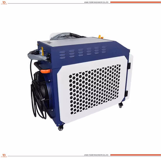 1500W Fiber Laser Cleaning Machine with Continuous Laser for Rust Removing Post Weld Treatment Oil and Grease Removal Paint Stripping Pretreatment Parts