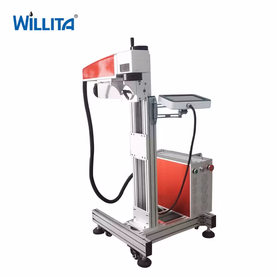 Machine professionnelle de marquage de tuyaux de câbles, Machine de marquage Laser à Fiber 30W 50W pour PVC PE PPR